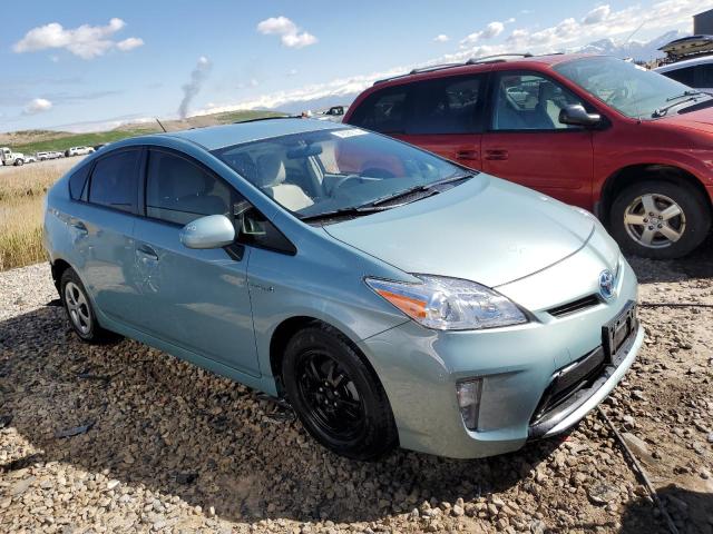 JTDKN3DU4F1983406 - 2015 TOYOTA PRIUS TURQUOISE photo 4