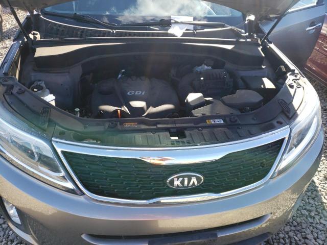 5XYKTCA65EG496628 - 2014 KIA SORENTO LX GRAY photo 12