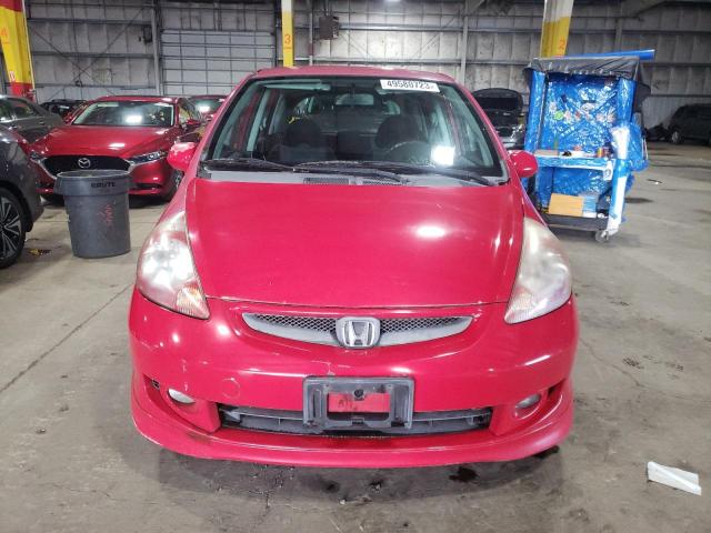JHMGD38667S061069 - 2007 HONDA FIT S 红色 照片 5