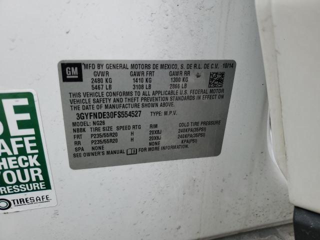 3GYFNDE30FS554527 - 2015 CADILLAC SRX PREMIUM COLLECTION Ақ фото 12