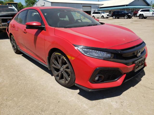 SHHFK7H93KU223183 - 2019 HONDA CIVIC SPORT TOURING RED photo 1