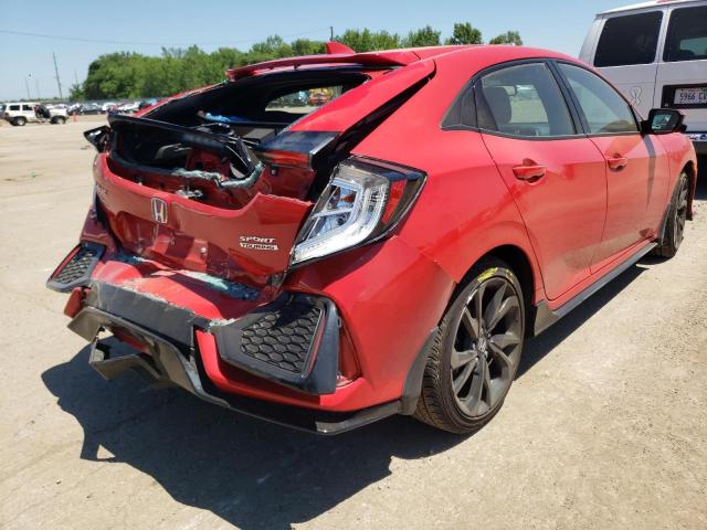 SHHFK7H93KU223183 - 2019 HONDA CIVIC SPORT TOURING RED photo 4