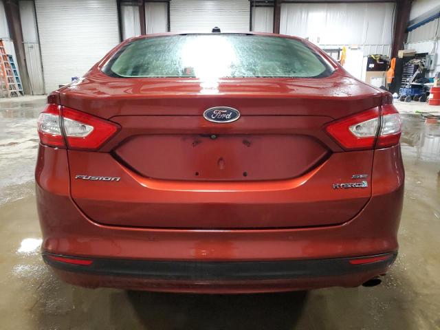 3FA6P0LU6ER259884 - 2014 FORD FUSION SE HYBRID ORANGE photo 6