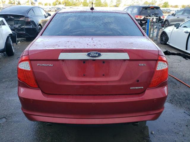 3FAHP0JG8BR284190 - 2011 FORD FUSION SEL RED photo 6