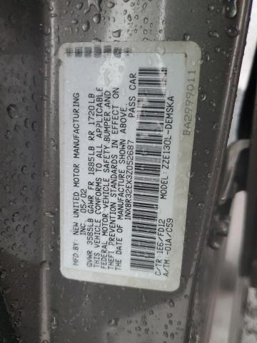 1NXBR32EX3Z052687 - 2003 TOYOTA COROLLA CE GRAY photo 12