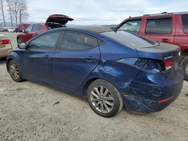 5NPDH4AE9GH658943 - 2016 HYUNDAI ELANTRA SE BLUE photo 2