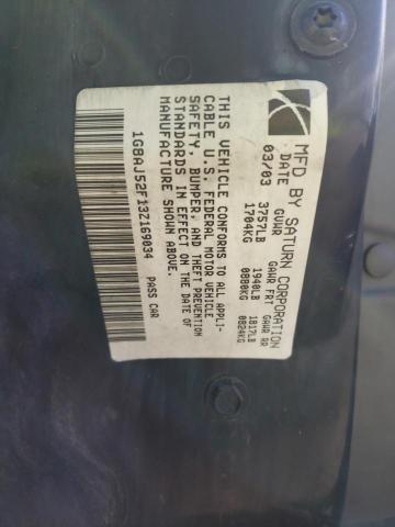 1G8AJ52F13Z169034 - 2003 SATURN ION LEVEL 2 黑色 照片 12