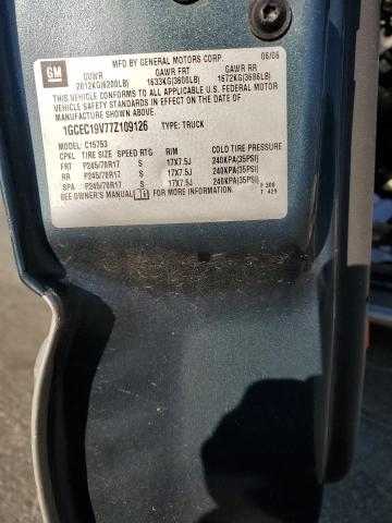 1GCEC19V77Z109126 - 2007 CHEVROLET SILVERADO C1500 CLASSIC Mavi foto 12