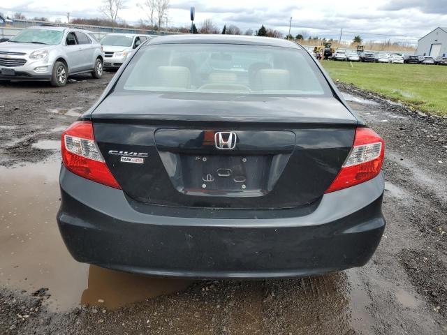 19XFB2F51CE097854 - 2012 HONDA CIVIC LX BLACK photo 6