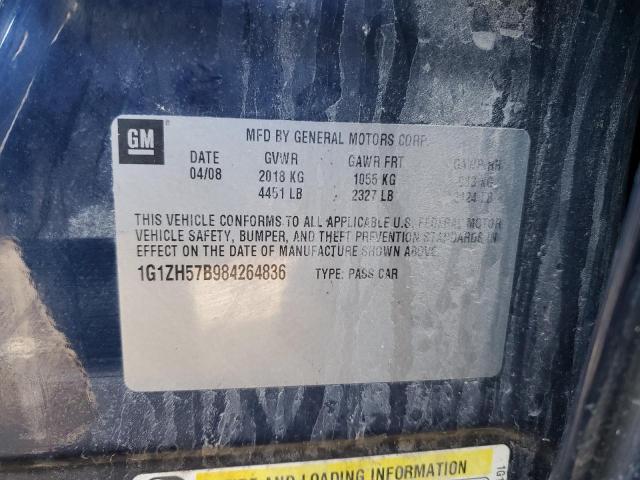 1G1ZH57B984264836 - 2008 CHEVROLET MALIBU 1LT 蓝色 照片 13