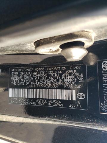 JTKDE177770205037 - 2007 TOYOTA SCION TC 黑色 照片 12
