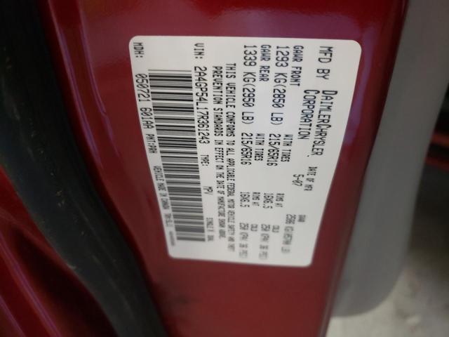 2A4GP54L17R361243 - 2007 CHRYSLER TOWN & COU TOURING 栗色 照片 13