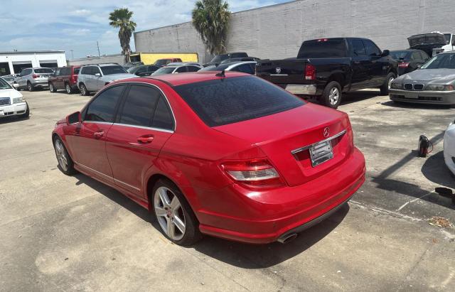 WDDGF8BB1AF472156 - 2010 MERCEDES-BENZ C 300 4MATIC RED photo 3