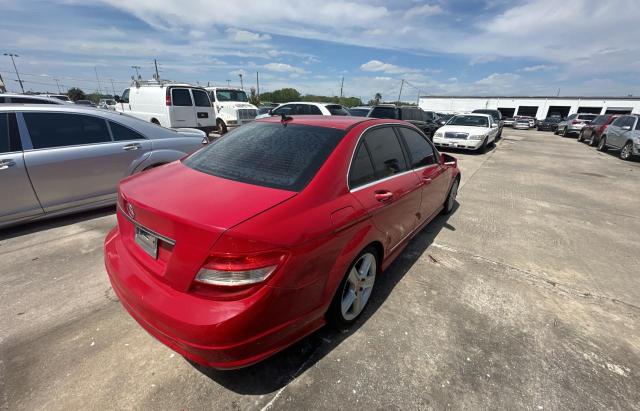 WDDGF8BB1AF472156 - 2010 MERCEDES-BENZ C 300 4MATIC RED photo 4