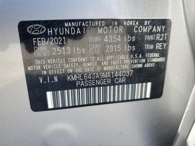 KMHL64JA9MA144037 - 2021 HYUNDAI SONATA SEL SILVER photo 12