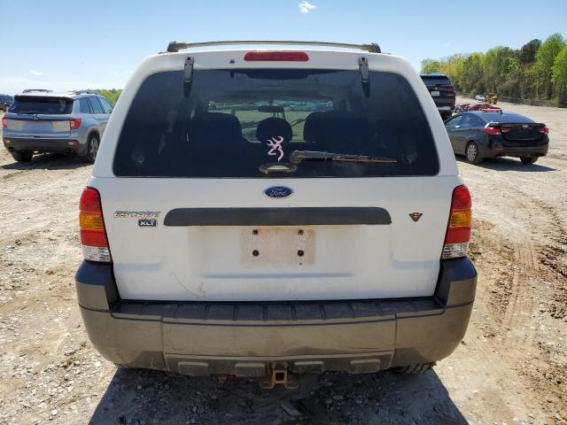 1FMYU031X5KB64892 - 2005 FORD ESCAPE XLT WHITE photo 6