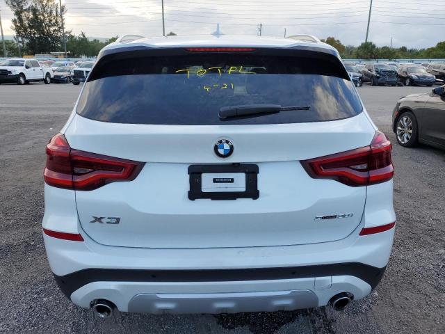 5UXTY3C05M9F41311 - 2021 BMW X3 SDRIVE30I WHITE photo 6