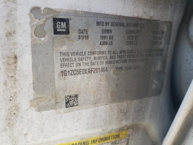 1G1ZC5E0XAF201464 - 2010 CHEVROLET MALIBU 1LT WHITE photo 12