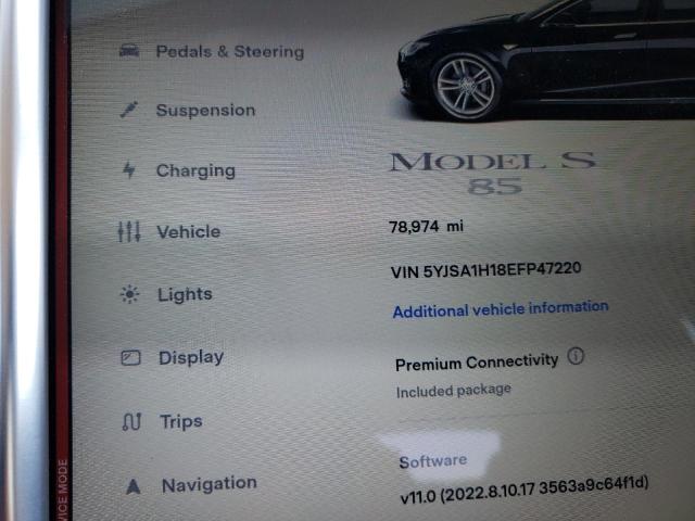 5YJSA1H18EFP47220 - 2014 TESLA MODEL S Qara foto 9
