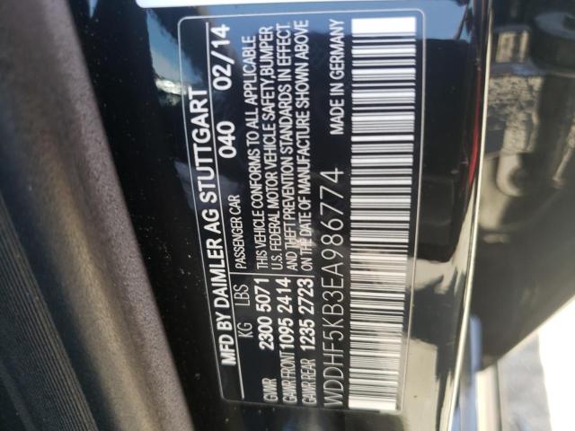 WDDHF5KB3EA986774 - 2014 MERCEDES-BENZ E 350 BLACK photo 12