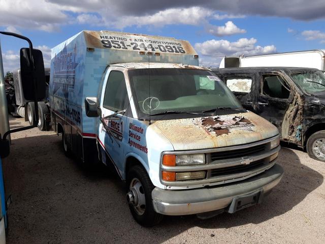 1GBJG31R111177560 - 2001 CHEVROLET EXPRESS G3500 BLUE photo 4