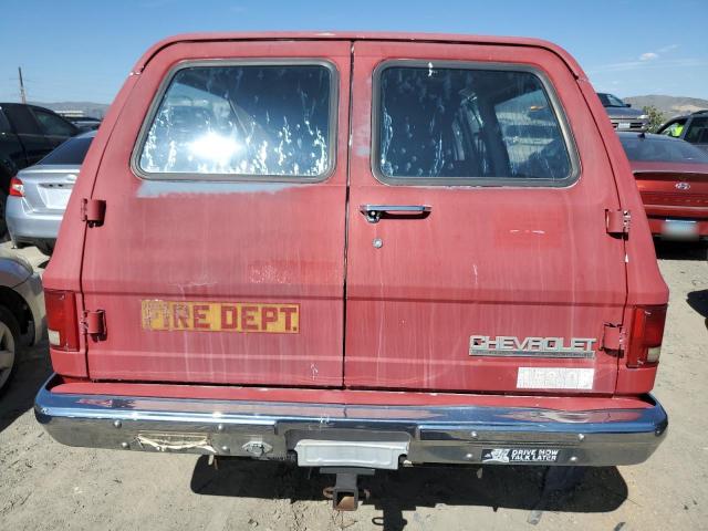 1GNGV26K3MF127758 - 1991 CHEVROLET SUBURBAN V2500 RED photo 6