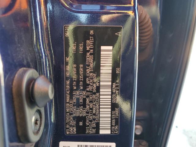5TDGZRAHXMS532596 - 2021 TOYOTA HIGHLANDER XLE BLUE photo 13