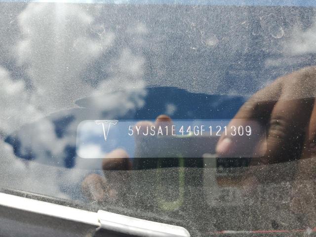 5YJSA1E44GF121309 - 2016 TESLA MODEL S შავი ფოტო 12