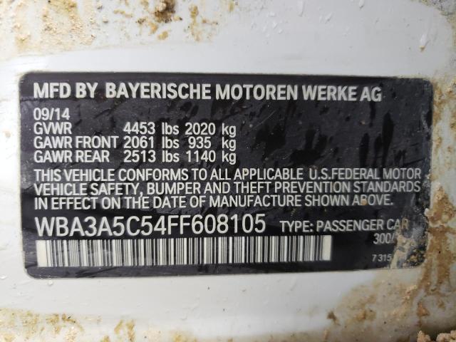 WBA3A5C54FF608105 - 2015 BMW 328 I WHITE photo 12