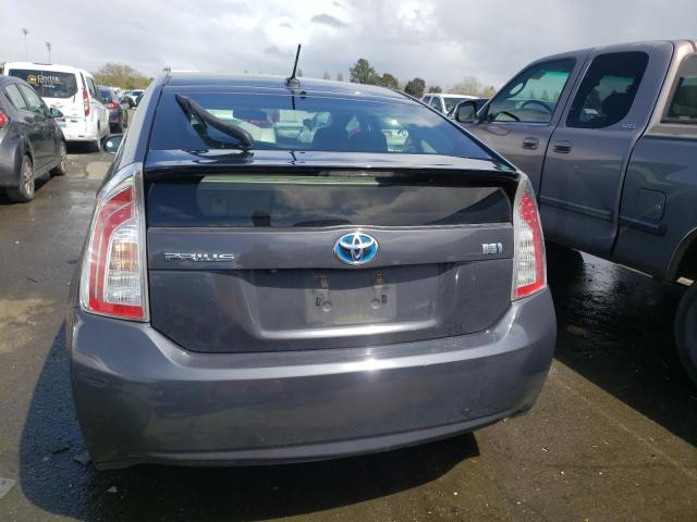 JTDKN3DU9E0393805 - 2014 TOYOTA PRIUS CHARCOAL photo 6