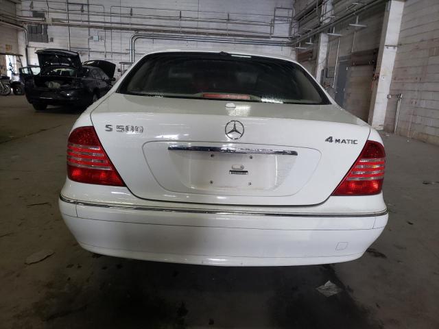 WDBNG84J34A402323 - 2004 MERCEDES-BENZ S 500 4MATIC WHITE photo 6