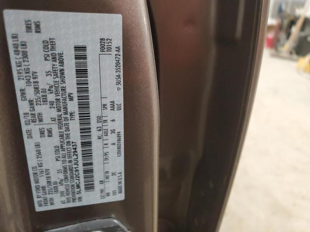 5LMCJ2C91JUL29437 - 2018 LINCOLN MKC SELECT Թուխ լուսանկար 13