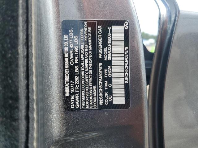 SJKCH5CP6JA057579 - 2018 INFINITI QX30 BASE GRAY photo 13