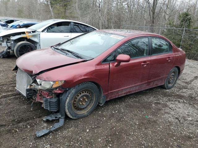 2HGFA16649H108222 - 2009 HONDA CIVIC LX-S RED photo 1