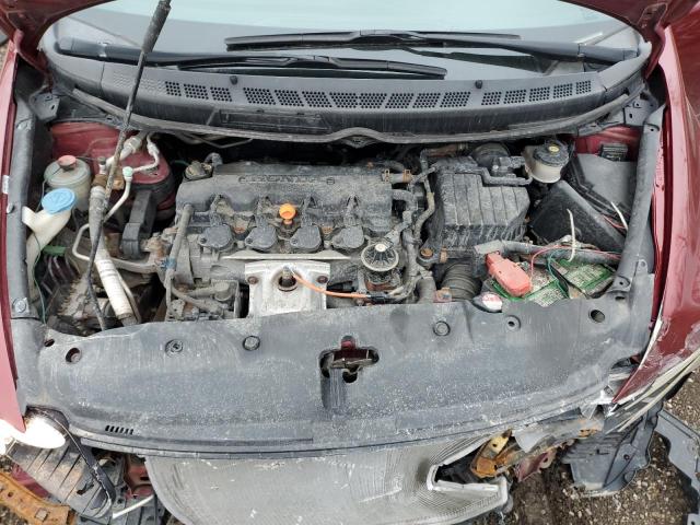 2HGFA16649H108222 - 2009 HONDA CIVIC LX-S RED photo 11