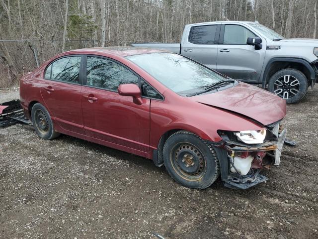 2HGFA16649H108222 - 2009 HONDA CIVIC LX-S RED photo 4