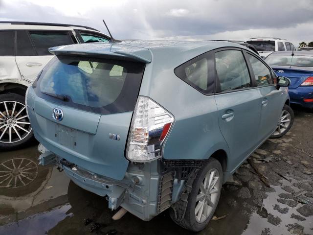 JTDZN3EU1EJ014125 - 2014 TOYOTA PRIUS V BLUE photo 3