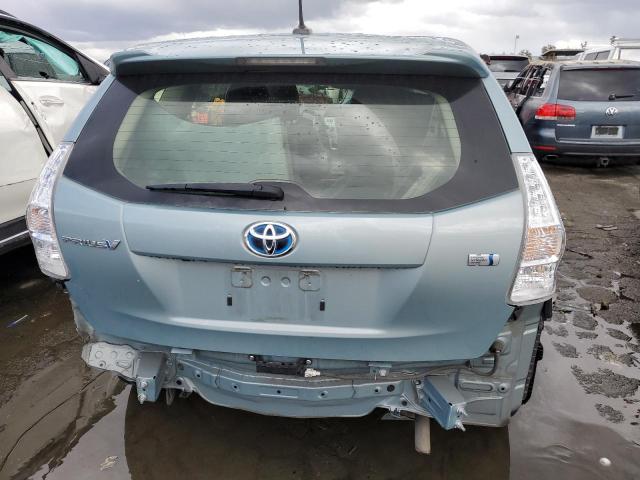 JTDZN3EU1EJ014125 - 2014 TOYOTA PRIUS V BLUE photo 6