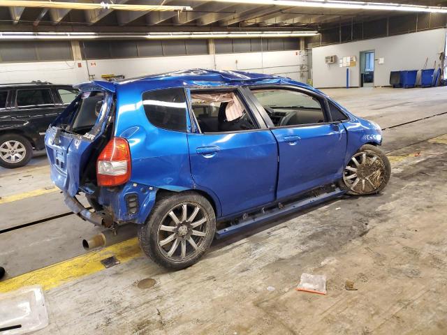 JHMGD37687S054156 - 2007 HONDA FIT S BLUE photo 3