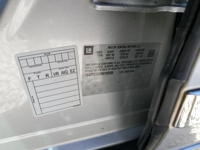 1G4ZP5SS0HU166095 - 2017 BUICK LACROSSE ESSENCE 银色 照片 12