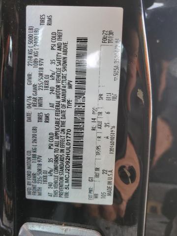 5LMCJ2D92HUL01770 - 2017 LINCOLN MKC SELECT BLACK photo 13