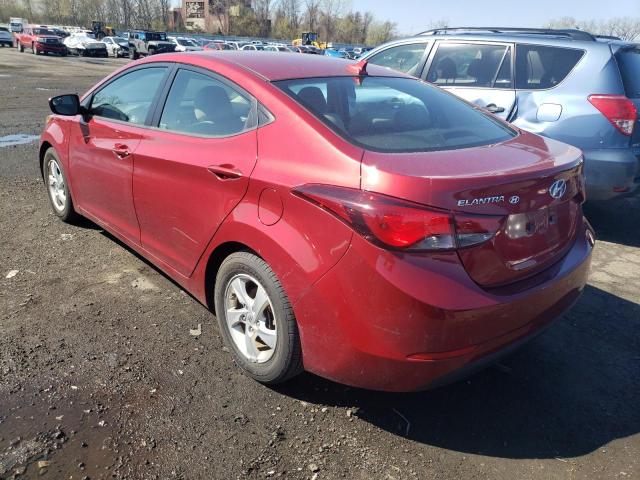 5NPDH4AE9EH545068 - 2014 HYUNDAI ELANTRA SE BURGUNDY photo 2