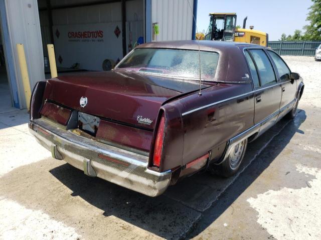 1G6DW5275PR707207 - 1993 CADILLAC FLEETWOOD CHASSIS MAROON photo 4