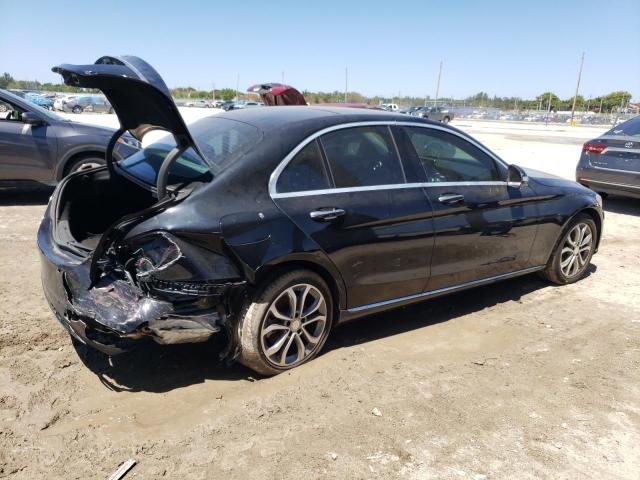 55SWF4JBXFU043656 - 2015 MERCEDES-BENZ C 300 BLACK photo 3