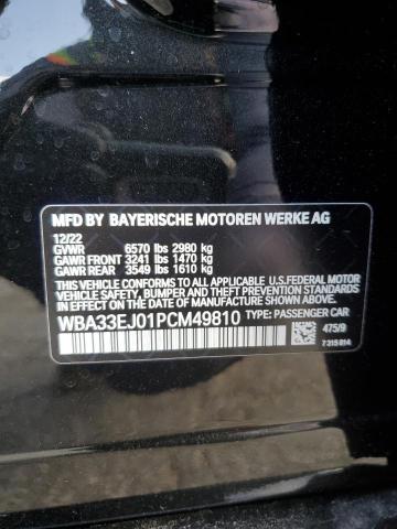 WBA33EJ01PCM49810 - 2023 BMW 760 XI BLACK photo 12