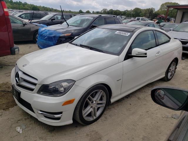 WDDGJ8JB1CF897458 - 2012 MERCEDES-BENZ C 350 4MATIC WHITE photo 1