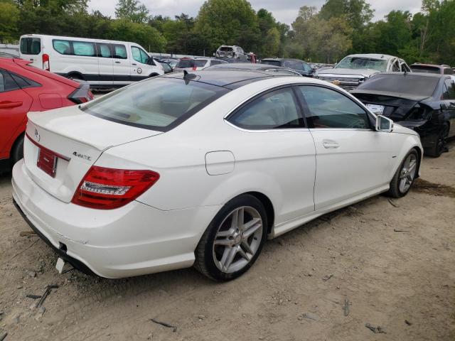 WDDGJ8JB1CF897458 - 2012 MERCEDES-BENZ C 350 4MATIC WHITE photo 3