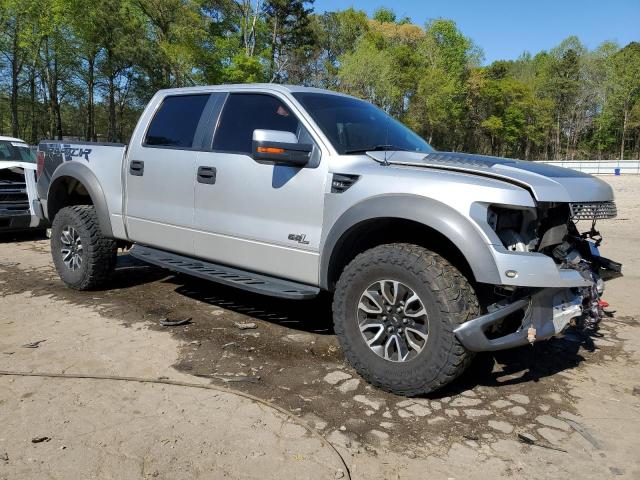 1FTFW1R63DFC09113 - 2013 FORD F150 SVT RAPTOR SILVER photo 4