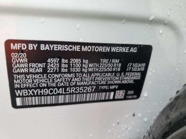 WBXYH9C04L5R35267 - 2020 BMW X2 SDRIVE28I WHITE photo 13