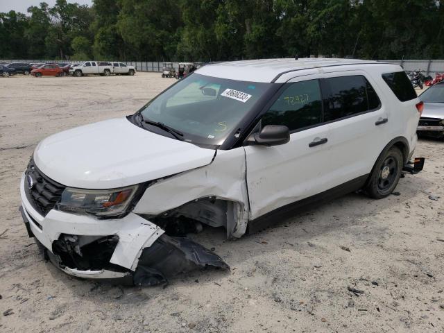 1FM5K8AR4JGC95037 - 2018 FORD EXPLORER POLICE INTERCEPTOR WHITE photo 1